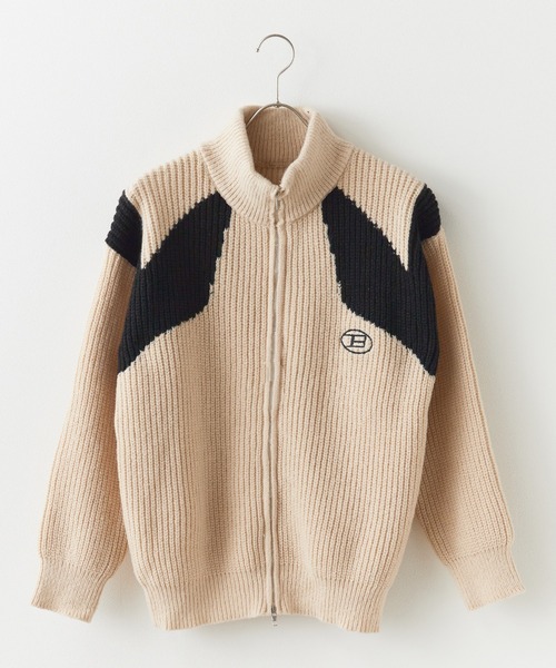 セーター ニット design drivers knit/ドライバーズニット 切替カラー 