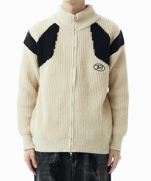 セーター ニット design drivers knit/ドライバーズニット 切替カラー 