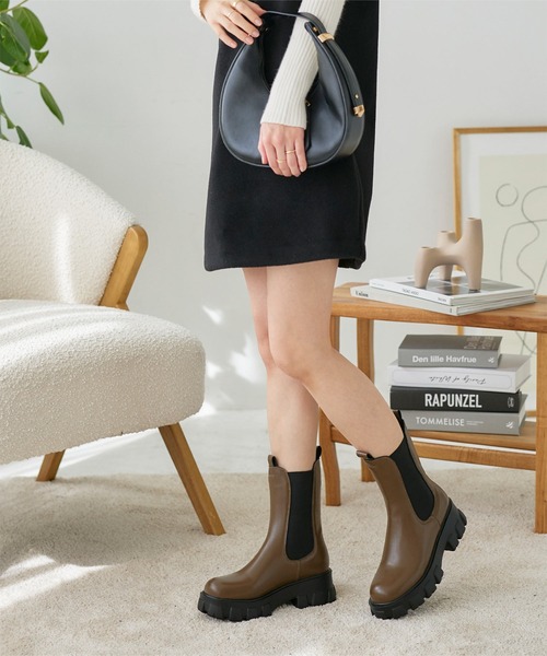 KOBE LETTUCE（神戸レタス） ブーツ 厚底サイドゴアブーツ レディース