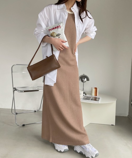 Ada. ワンピース 夏 バイカラーデザイン アメスリ ワッフル ワンピース