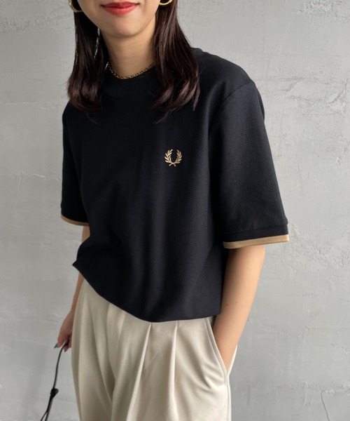 tシャツ Tシャツ レディース 「WEB限定」「FRED PERRY/フレッドペリー」 袖ティップライン鹿の子Tシャツ｜zozo｜19