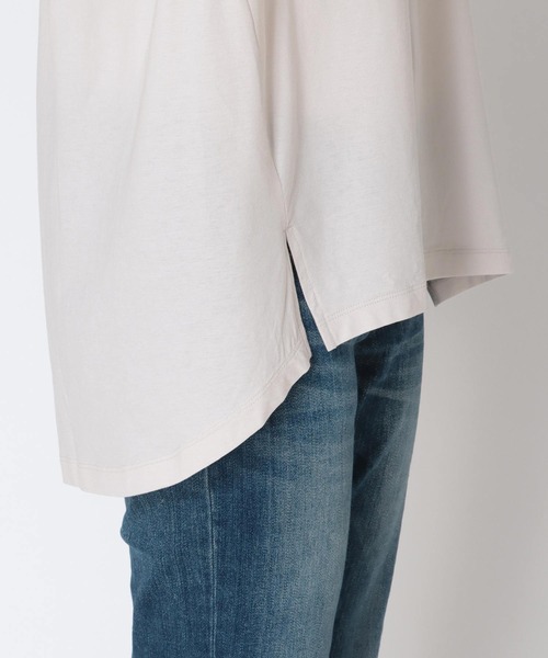 Jines tシャツ 強撚天竺ノースリロゴカットソー レディース