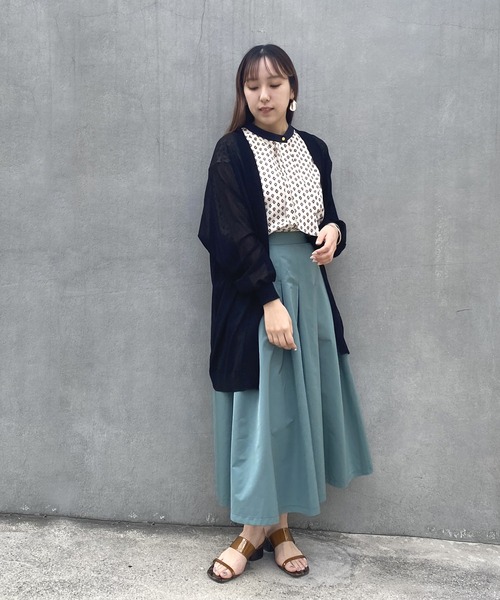 NICOLE white（ニコルホワイト） カーディガン 接触冷感 シアーニット