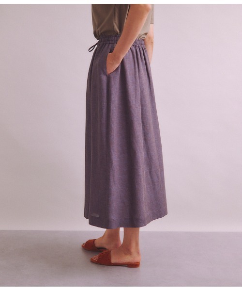 ◻️イワタ◻️しとね◻️通販生活◻️ SIPULI スカート Twist Linen ギャザースカート : ZOZOTOWN