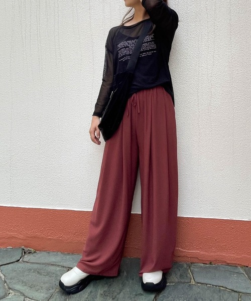 tシャツ シアーロゴロンT レディース tシャツ シアーロゴプリントロンT「手洗い可能」 レディース
