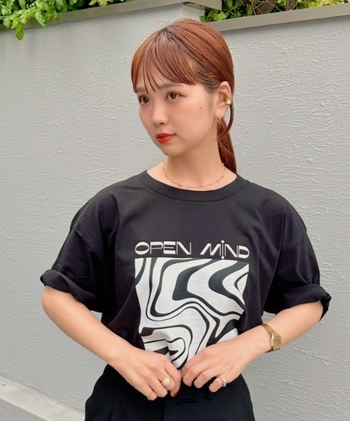 tシャツ 「ZOZOTOWN限定」LHP×momo/Organic cotton graphic logo T (Ladys)/lhpmom レディー L.H.P tシャツ 「ZOZOTOWN限定」LHP×momo/Organic cotton
