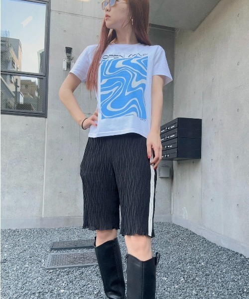 tシャツ 「ZOZOTOWN限定」LHP×momo/Organic cotton graphic logo T (Ladys)/lhpmom レディー L.H.P tシャツ 「ZOZOTOWN限定」LHP×momo/Organic cotton