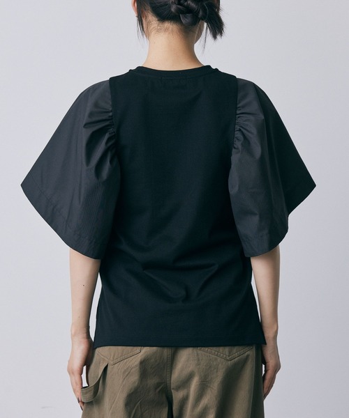 BABYLON 売れ筋商品|||バビロン Tシャツ トップス レディース Tops Black セール】バックオープンカットソー（Tシャツ/カットソー