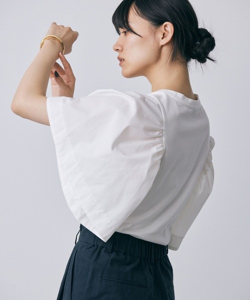 BABYLONE tシャツ サイドギャザードッキングプルオーバー