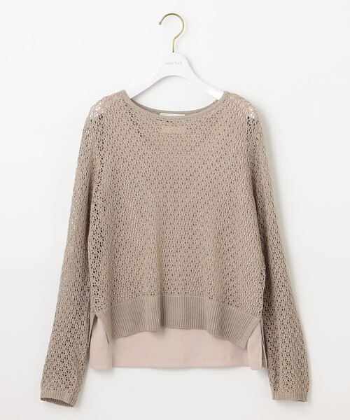 ニット セーター 「2SET」メッシュニット セット レディース any SiS ニット セーター 「2SET」メッシュニット セット