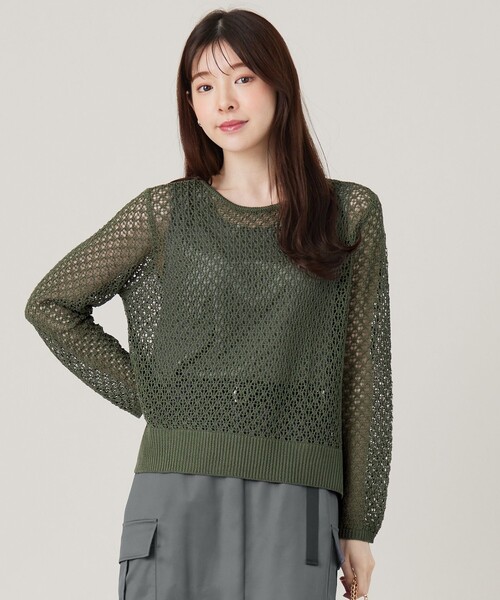ニット セーター 「2SET」メッシュニット セット レディース any SiS ニット セーター 「2SET」メッシュニット セット