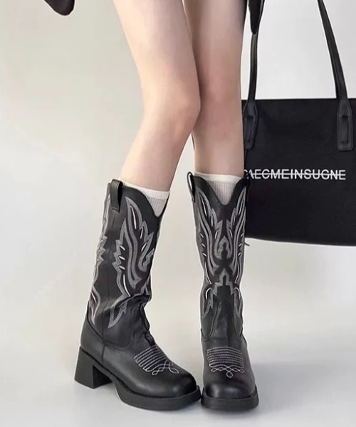 SHEENA（シーナ） ブーツ ウエスタンブーツ レディース : ZOZOTOWN