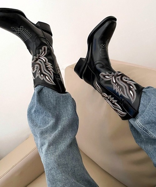 SHEENA（シーナ） ブーツ ウエスタンブーツ レディース : ZOZOTOWN