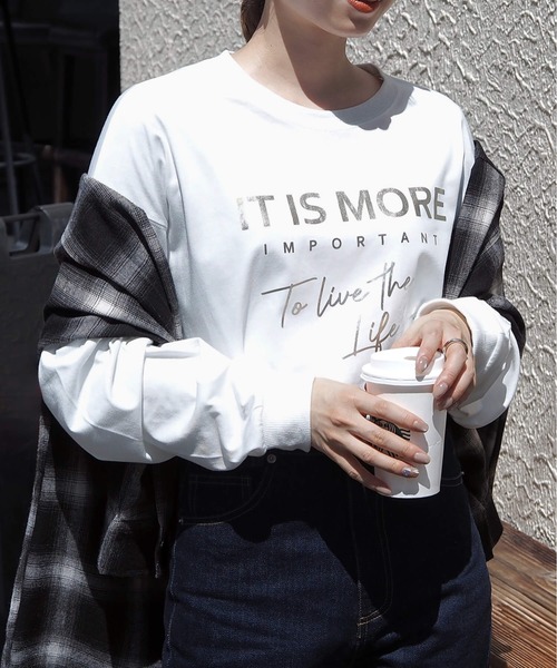 tiptop（ティップトップ） tシャツ アソート箔プリントBIGロンT