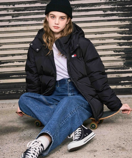  JEANS アラスカパッファダウンジャケット　S TOMMY JEANS ダウンジャケット ダウン アラスカパファー