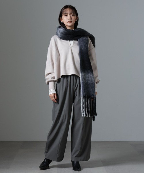 NANO universe（ナノ・ユニバース） tシャツ 裏起毛ダンボールカット