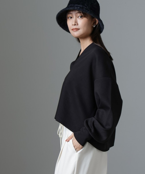 NANO universe（ナノ・ユニバース） tシャツ 裏起毛ダンボールカット