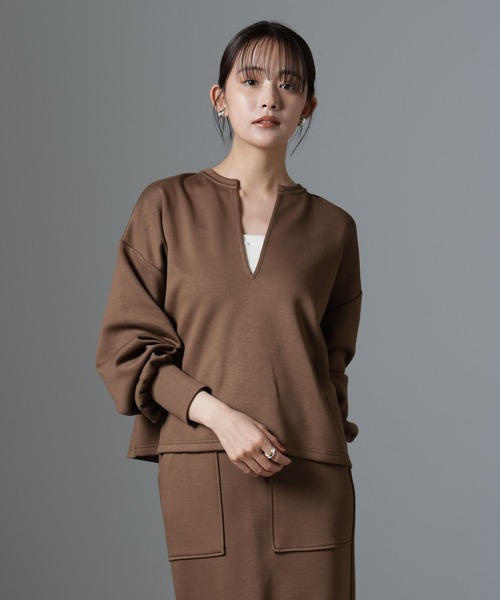 NANO universe（ナノ・ユニバース） tシャツ 裏起毛ダンボールカット