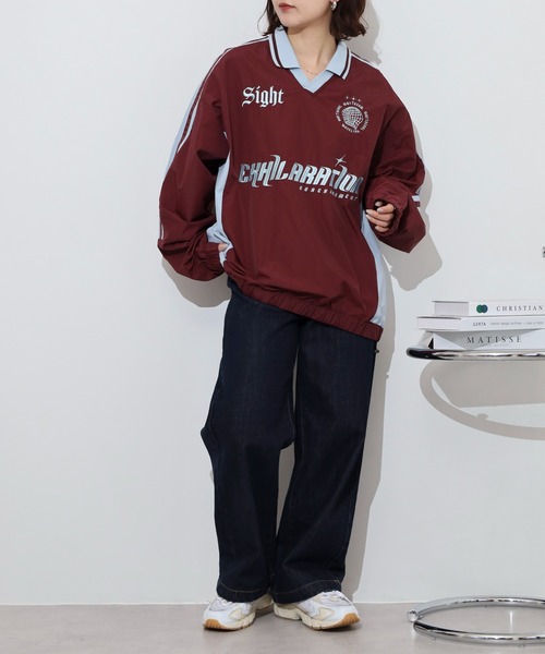 WEGO/【25年春夏新作】ナイロングラフィックプルオーバー