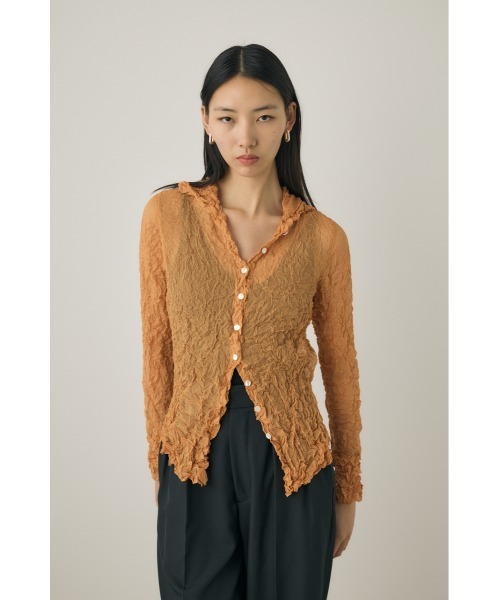 ブラウス シャツ 「M_」RE POLYESTER WRINKLED シャツ レディース