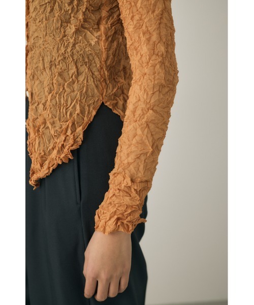 M_ ブラウス シャツ 「M_」RE POLYESTER WRINKLED レディース