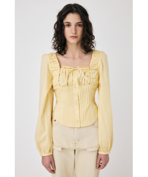 moussy ブラウス MOUSSY ブラウス シャツ PUFF SLEEVE CORSET FIT レディース
