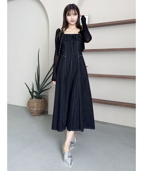 dazzlin（ダズリン） ワンピース スイッチングステッチジャンスカ