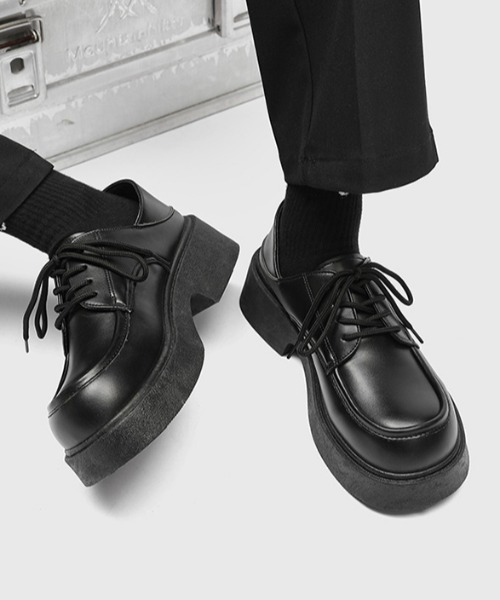 link lot ビジネスシューズ 厚底レースアップシューズ メンズ