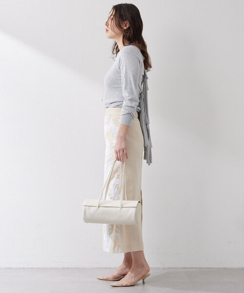 【2025SS】【美品】Whim Gazetteバックリボンニットプルオーバー Whim Gazette ニット セーター バックリボンニットプルオーバー