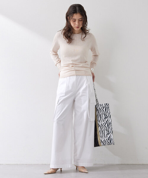 【2025SS】【美品】Whim Gazetteバックリボンニットプルオーバー Whim Gazette ニット セーター バックリボンニットプルオーバー