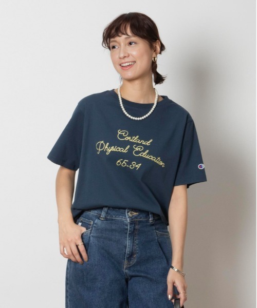 Champion（チャンピオン） tシャツ 半袖 「レディース」チェーン刺繍