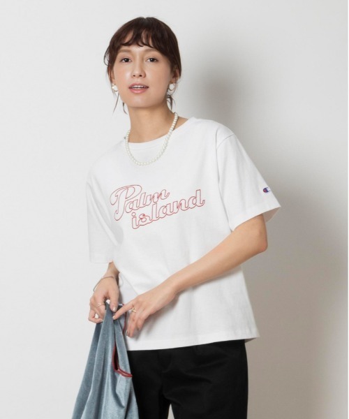 Champion（チャンピオン） tシャツ 「Champion」チェーン刺繍ロゴT