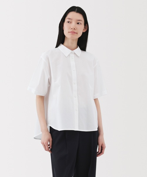 無印良品（MUJI） ブラウス シャツ 婦人 涼感 レギュラーカラー半袖