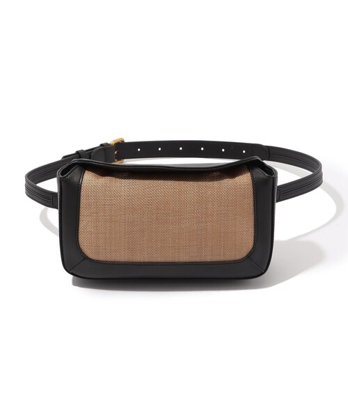 L'Avenir ウエストポーチ レザーコンビ 2way ショルダーバッグ メンズ