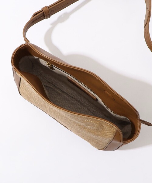 L'Avenir ウエストポーチ レザーコンビ 2way ショルダーバッグ メンズ