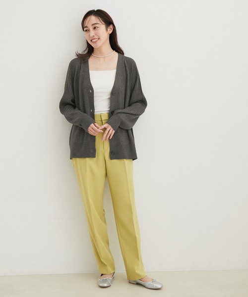 「LE CERCLE par rope'」 ニットカーディガン M レンガ レディース_画像6