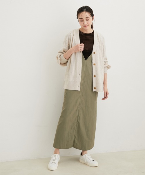 「LE CERCLE par rope'」 ニットカーディガン M レンガ レディース_画像7