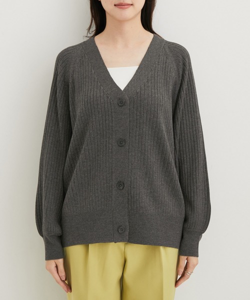 「LE CERCLE par rope'」 ニットカーディガン M レンガ レディース_画像9