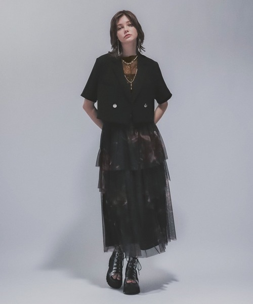トップス HARE HARE tシャツ ラメプリーツシアートップス(HARE) レディース