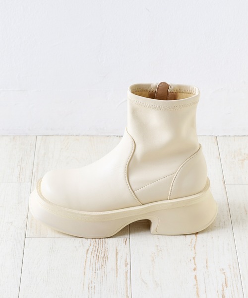 「attagirl」 ショートブーツ LL ブラック レディース_画像3