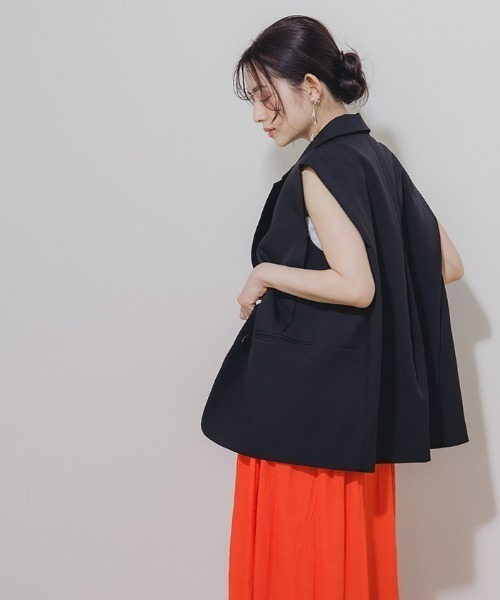 Petitjo ベスト ジレ 小さいサイズ コクーンジレ 低身長さん