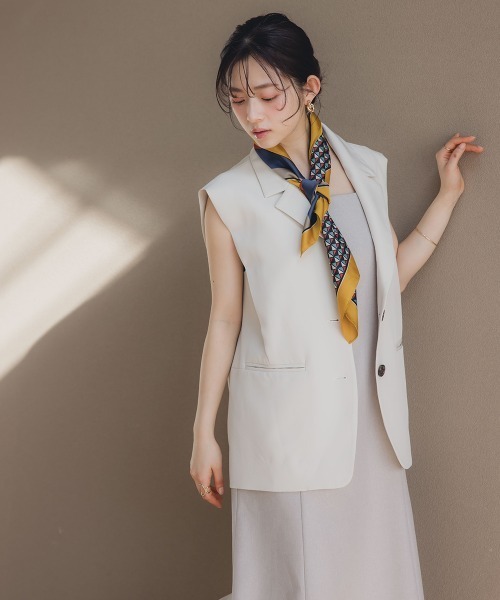 最終お値下げ　♯Newans ロングコクーンベスト・ジレ 最終お値下げ ♯Newans ロングコクーンベスト・ジレ
