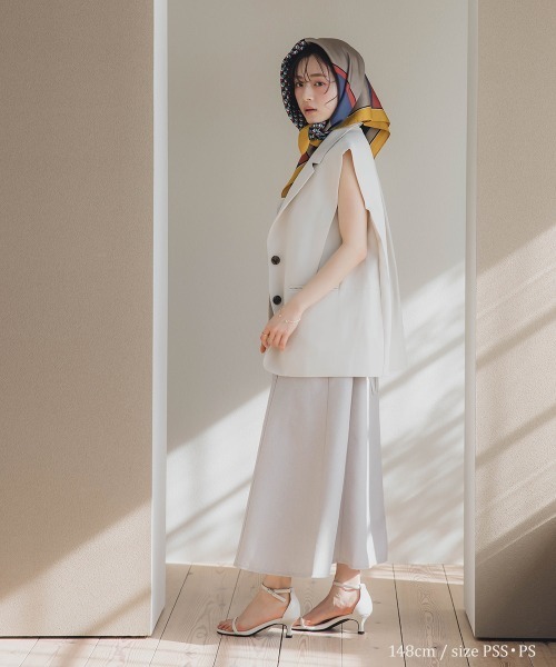 ジレ Petitjo ベスト ジレ 小さいサイズ コクーンジレ 低身長さん