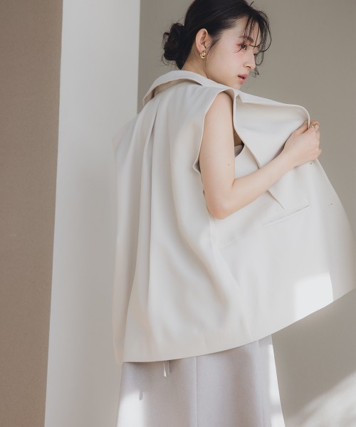 【正規品】 ベスト Petitjo ジレ 低身長さん コクーンジレ 小さいサイズ トップス