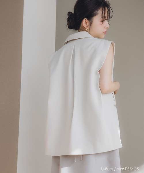 【sana1016】 ❤︎美品❤︎BEIGE，ベイジ　S　小さいサイズ Petitjo ベスト ジレ 小さいサイズ コクーンジレ 低身長さん