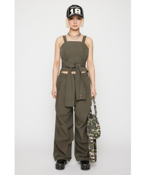 SLEEVE DOCKING ベアトップ レディース 即日発送 LAGUA GEM STUDS KNIT