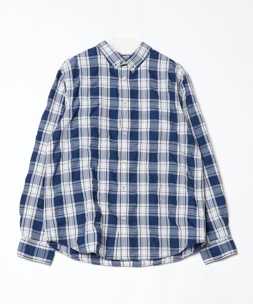 THE NORTH FACE ネイビー チェックシャツ Lサイズ THE NORTH FACE 「THE FACE」 チェック柄長袖シャツ X-LARGE