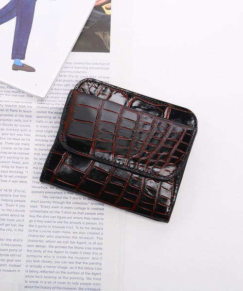 【未使用！】パープルクラウド　クロコダイル　長財布　シルバーカラー クロコダイル 財布 パープルのおすすめ人気商品一覧 通販