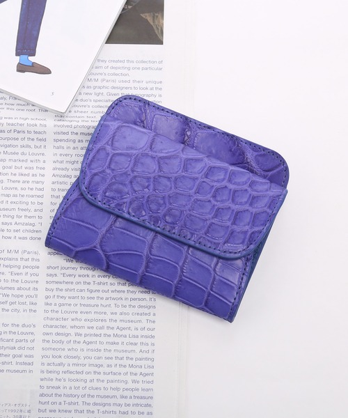 新品 CROIX ROYAL クロコダイル 長財布 パープル 紫 クロワロイヤル