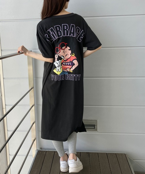 ワンピース BETTY BOOPバックプリントTシャツワンピース | GLAMOROUS JANE